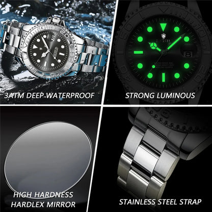 Luxury Watch Man High Quality New Brand Sports Fashion Quartz Wristwatches Men Gifts Automatic Watches Mens Coffee Digital Clock
