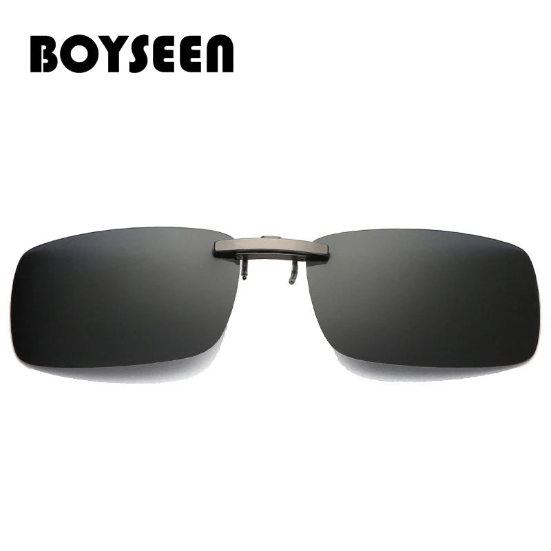 BOYSEEN Ochelari de soare polarizați cu clemă, lentile pentru vizibilitate zi și noapte la volan, unisex, sport, pescuit, ochelari pentru miopie, bărbați, femei, călătorii, activități în aer liber
