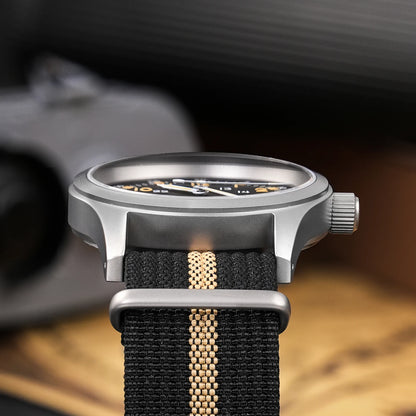 Militado ML05 Military Watch VH31 Sweep Movement Domed Sapphire Crystal Wristwatch High Clear AR Coating 38mm Vintage Watches