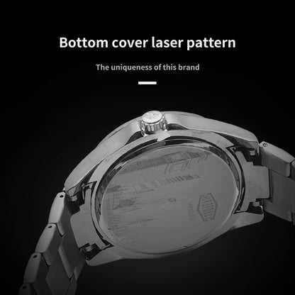 HEROFORCE Quality Original GMT Men Clock Waterproof Luminous Date Luxury Man Watch Stainless Steel Quartz Men's Watches Male