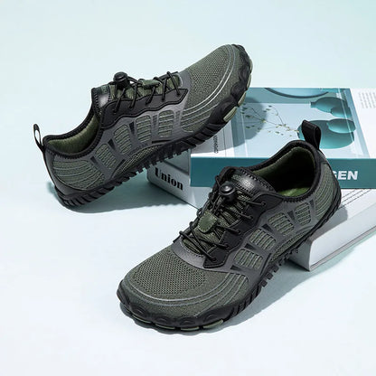 HOBIBEAR Wide Toe Barefoot Sneakers, Unisex Non-Slip Outdoor Athletic Shoes with Elastic Band, Beach Sneakers