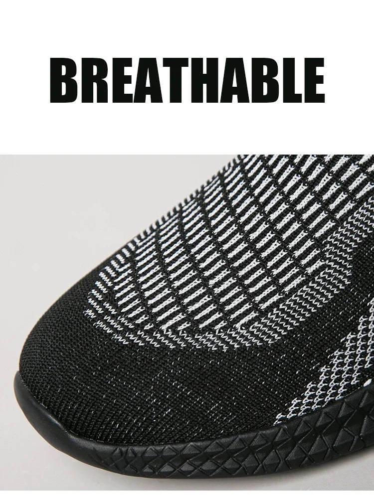 Lightweight Men's Walking Shoes Outdoor Soft Male Casual Shoes Flexible Breathable Men Loafers Slip-On Footwear Sneakers 39-48
