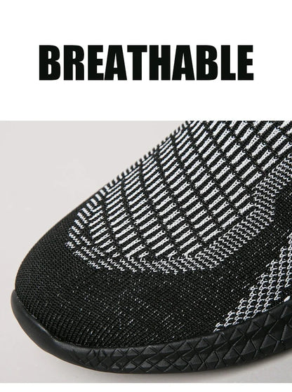 Lightweight Men's Walking Shoes Outdoor Soft Male Casual Shoes Flexible Breathable Men Loafers Slip-On Footwear Sneakers 39-48