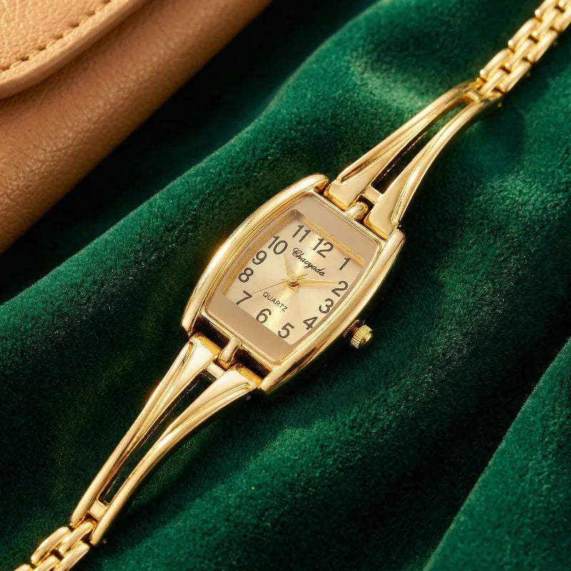 New Women's Bracelet Watch Top Brand Fashion Golden Quartz Ladies Watch Luxury Elegant Female Clock Gift for Woman Reloj Mujer