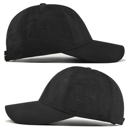 Dry Quickly Sun Cap Woman Outdoors Casual Sport Hat Men Big Size Baseball Cap 55-60cm Adjustable Sun Visor Cap Peaked Cap