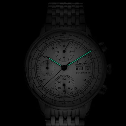 Luxuriöse Automatikuhr für Herren, mechanisch, selbstaufziehend, Business-Armbanduhr aus Edelstahl mit Leuchtanzeige, Relojes Para Hombre 2020