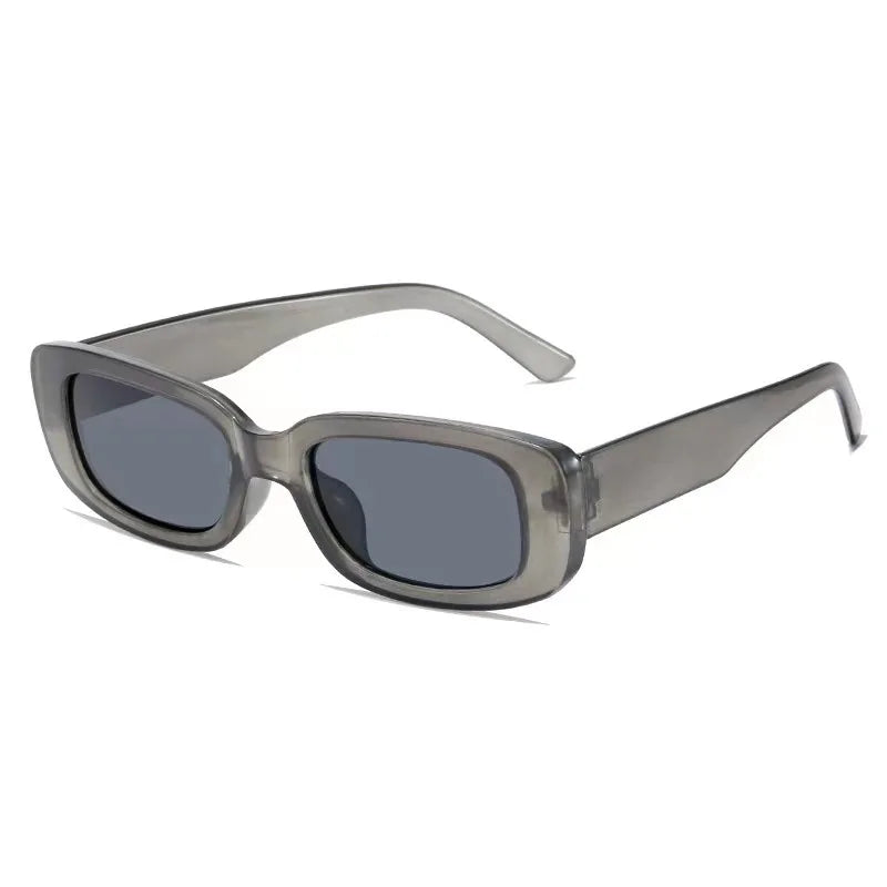 Ochelari de soare cu ramă pătrată Y2K, culori dulci, ochelari de soare dreptunghiulari, ochelari de modă din anii ’90 pentru femei și bărbați