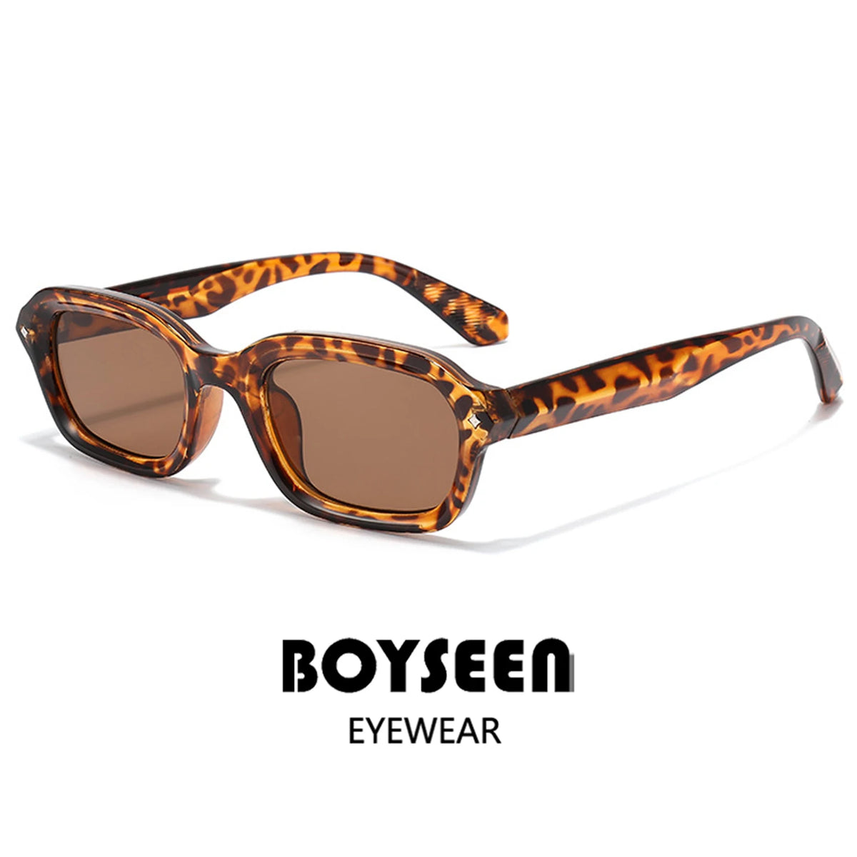 BOYSEEN Ochelari de soare de plajă pentru bărbați, de vară, portocalii, UV400, ochelari de soare punk cu ramă îngustă și formă pătrată