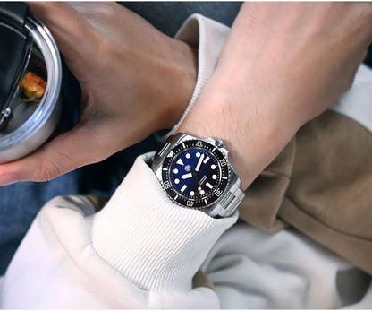 San Martin 2026 Men Diver Watch 38mm Wave Texture Dial Miyota 90S5 Automatic Mechanical Luxury Wristwatch Waterproof 200m SN0126