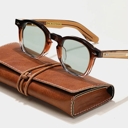 Ochelari de soare rotunzi de înaltă calitate, cu ramă din acetat, în nuanță de carapace de broască țestoasă, realizați manual, de designer, pentru bărbați și femei, pentru plajă, cu protecție UV400, care pot fi personalizați prin gravură