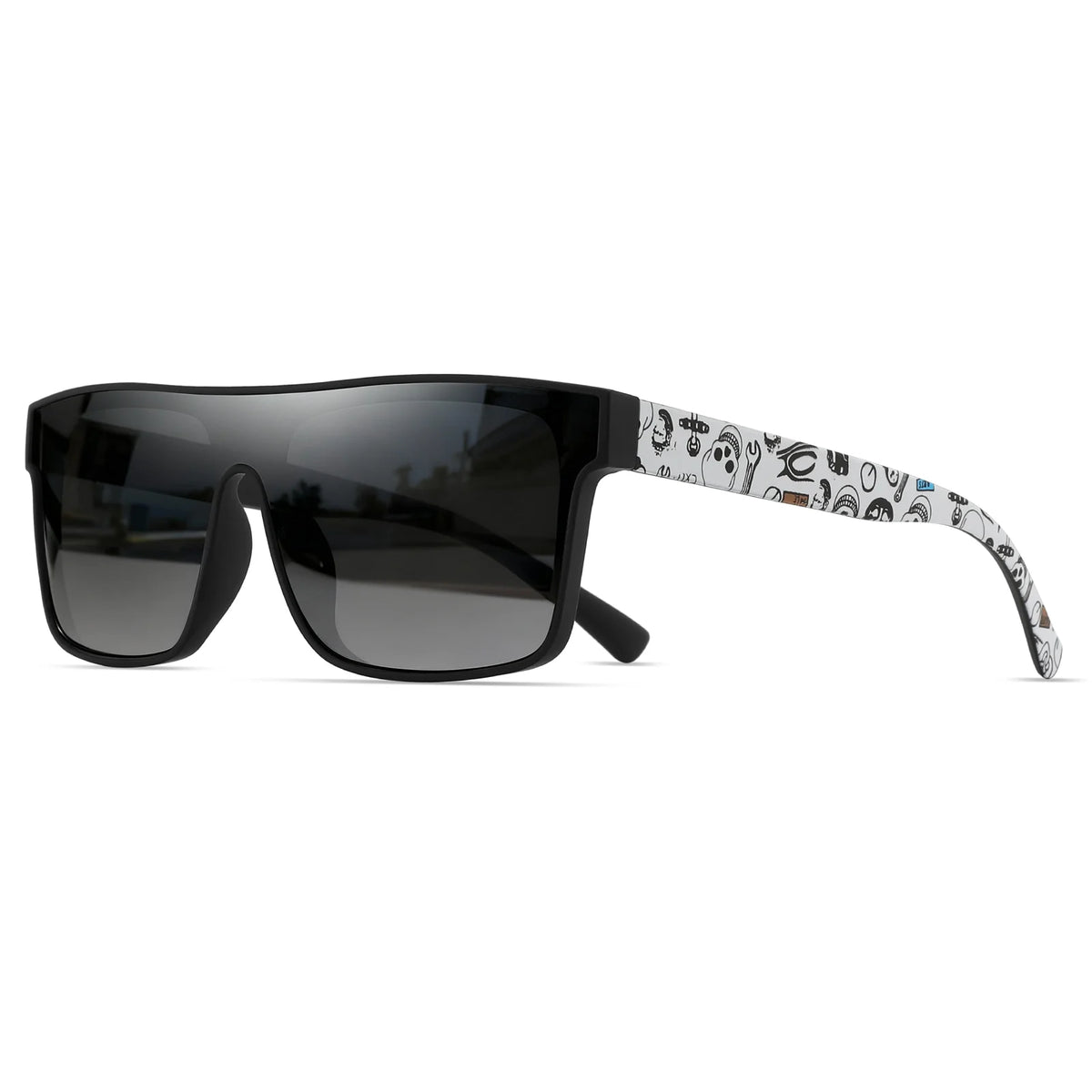 Ochelari de soare sport clasici, pătrați și la modă – brațe cu model, unisex, pentru ciclism, drumeții, călătorii – cadoul perfect