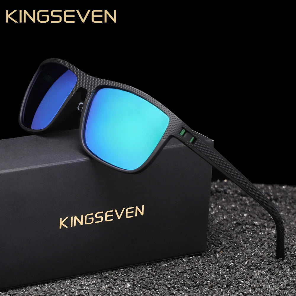 Ochelari de soare polarizați KINGSEVEN pentru bărbați, cu protecție UV400, ochelari dreptunghiulari, ochelari pentru pescuit, conducere și vacanță