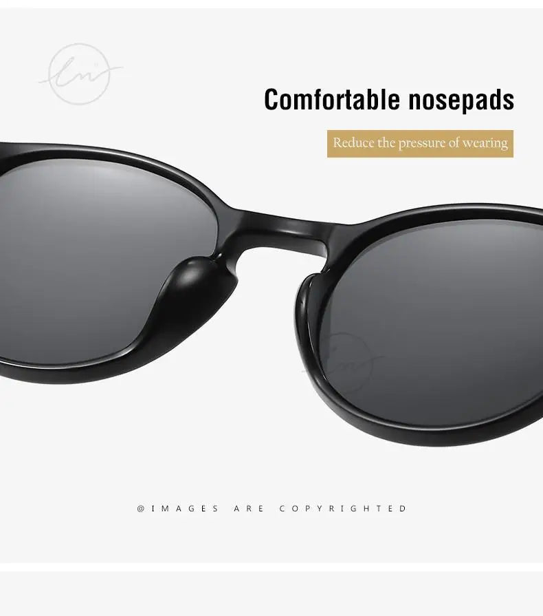 Ochelari de soare LM Retro rotunzi pentru femei și bărbați, ultralegeri, din TR90, polarizați, unisex, pentru șofat, ochelari de soare vintage, UV400, Gafas De Sol