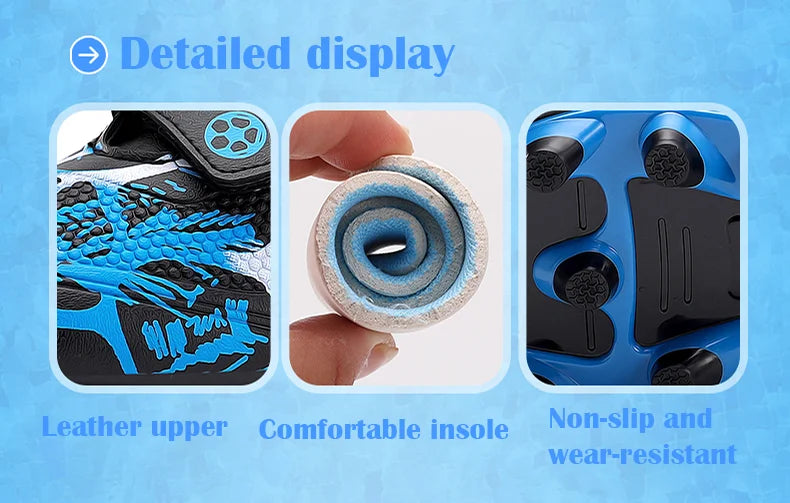 Soccer Cleats for Men and Women Breathable Lightweight Anti-Slip Firm Ground for Outdoor Football Training Match Sports