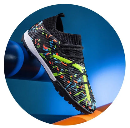 Chaussures de football à pointes longues pour hommes, chaussures de sport d'intérieur, chaussures de football professionnelles, chaussures souples respirantes unisexes, livraison directe
