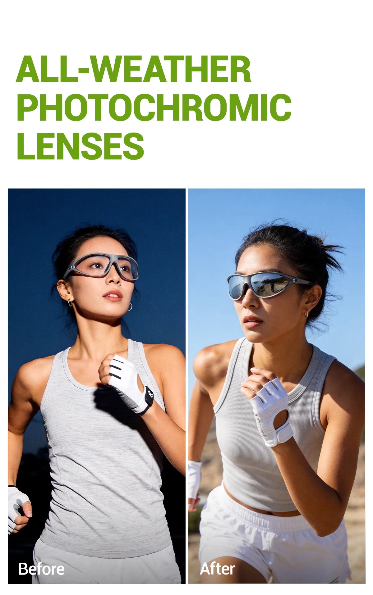 Kapvoe Hiking Sunglasses Camping Fashion Sunglasses for Men Photochromic Cycling Glasses MTB Bike Goggles Fishing Eyewear Sports