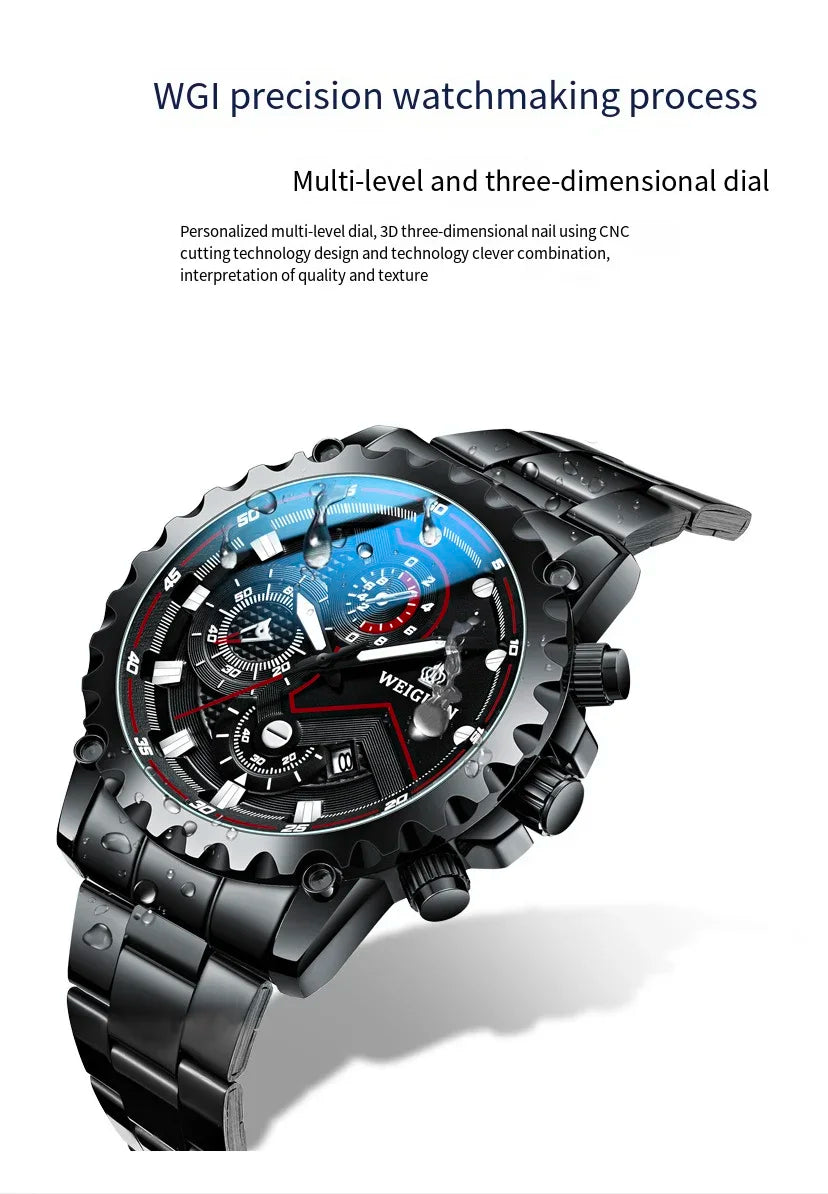 Black Samurai Watch Men's Waterproof Luminous Watch Personalized Fashion Business Luxury Wearable Watch