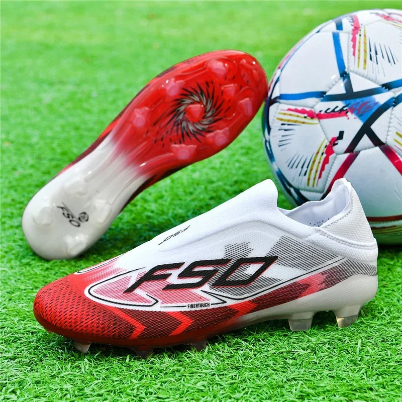 Nouvelles chaussures de football pour hommes, chaussures de sport, chaussures de football de haute qualité, ultralégères, chaussures de futsal, haute tige, respirantes, antidérapantes, pour match en extérieur