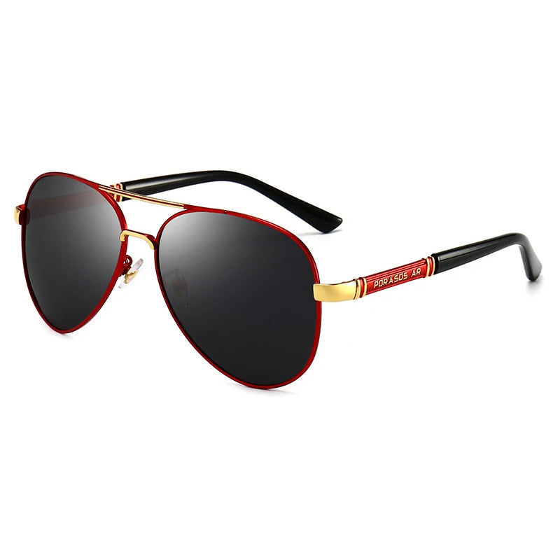 Ochelari de soare clasici Big Pilot pentru bărbați și femei, de lux, din metal, negri, de aviație, ochelari de soare pentru bărbați, la modă, pentru condus și vacanță, UV400, ochelari de protecție