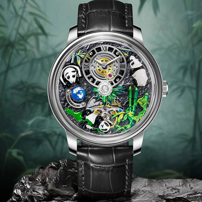 PINDU Panda National Treasure Series Mechanical Watch Men M2791B Movement Sapphire Mirror Waterproof Automatic Mechanical Watch