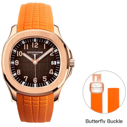 Specht&Sohne 40MM Men's Watches Mechanical Watch Japan Miyota 8215 Movt Rose Gold Stainless Steel Classic 5167 Watch Waterproof