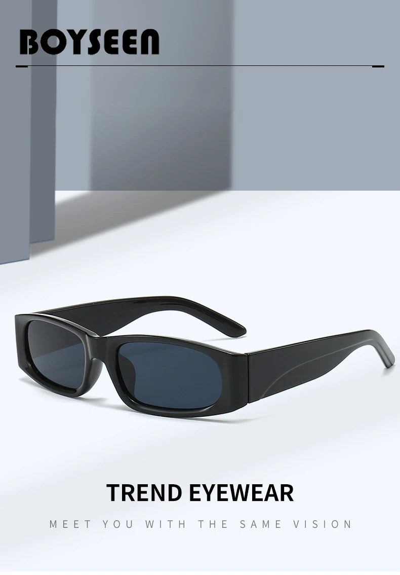 Ochelari de soare negri cu ramă îngustă în stil hip-hop, ochelari de soare retro pentru bărbați, de culoare portocaliu, UV400