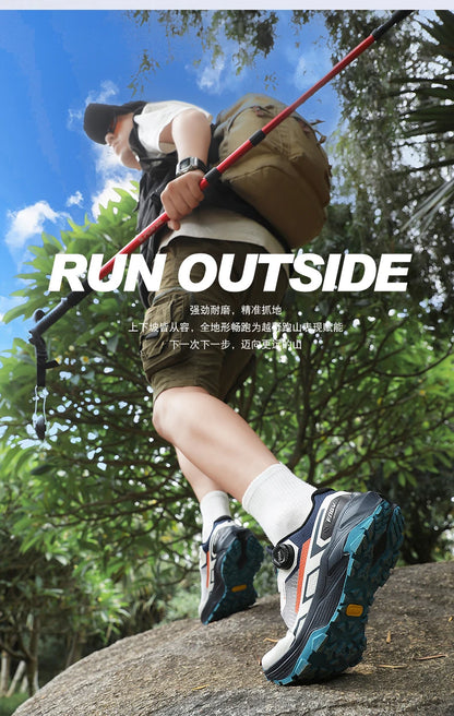 Zapatillas de running para hombre de primavera y verano, calzado de senderismo para exteriores, zapatillas de trail resistentes al desgaste con cierre BOA, transpirables, de estilo deportivo y casual