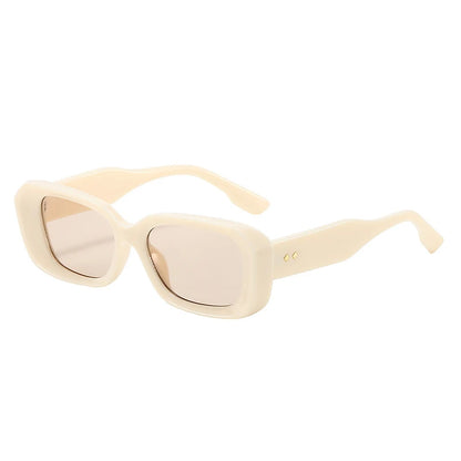 Ochelari de soare retro pătrați SHAUNA pentru femei, cu nituri, nuanțe degradate, protecție UV400, pentru bărbați, verzi și roz