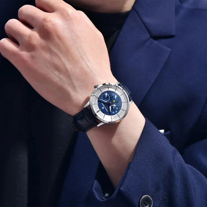 Pagani Design 40mm Multifunctional Men's Quartz Watch Japan Movt Moon Phase 100m Waterproof Sapphire Glass Wristwatches For Man