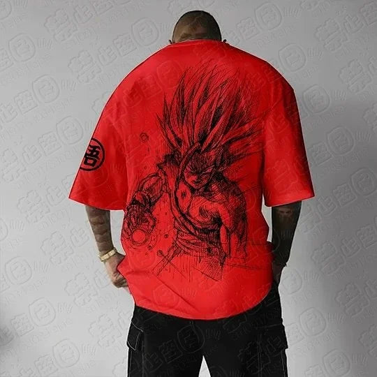 2026 Dragon Ball Z Themed T-Shirt - Pure Cotton, Breathable & Elastic Comfortable & Stylish Great for Anime Fans