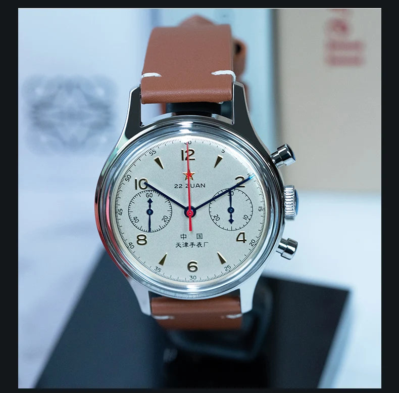 Seagull 1963 International Edition Orologio Meccanico da Uomo da Pilota ST1901 Cronografo Retrò da Polso Aviazione Air Force Nuovo