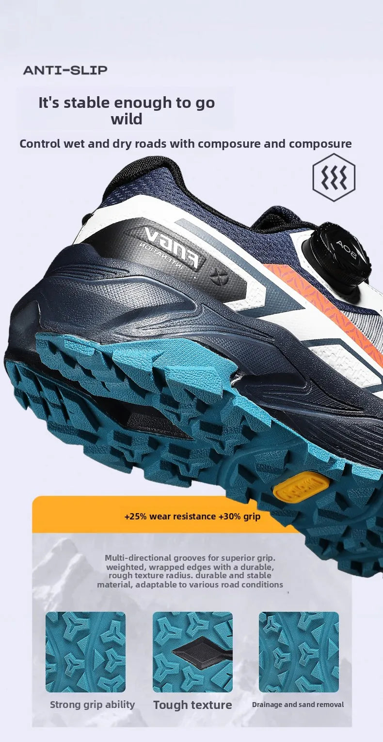 Zapatillas de running para hombre de primavera y verano, calzado de senderismo para exteriores, zapatillas de trail resistentes al desgaste con cierre BOA, transpirables, de estilo deportivo y casual