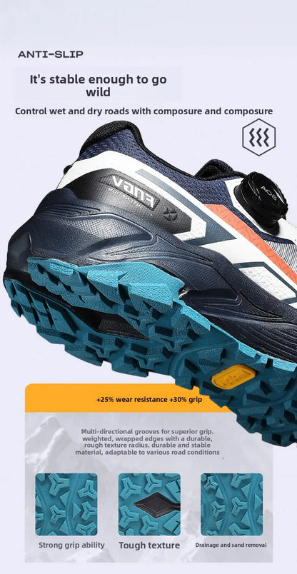 Zapatillas de running para hombre de primavera y verano, calzado de senderismo para exteriores, zapatillas de trail resistentes al desgaste con cierre BOA, transpirables, de estilo deportivo y casual