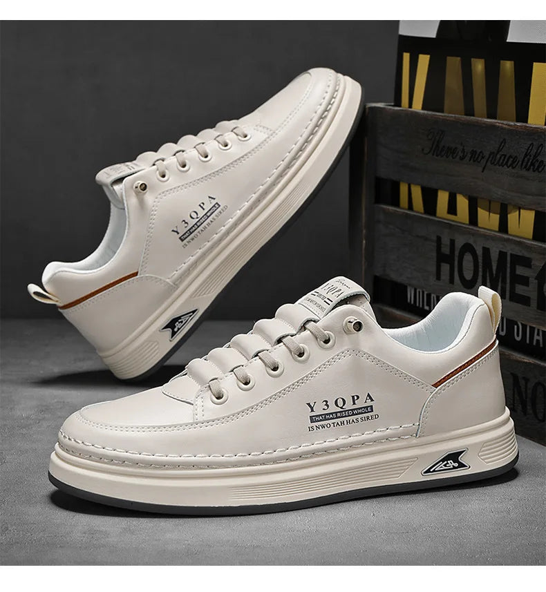 Men's Summer Fashionable Casual Driving Shoes Sporty Slip-On Loafers Versatile Comfortable Breathable Wear-Resistant Leather -..