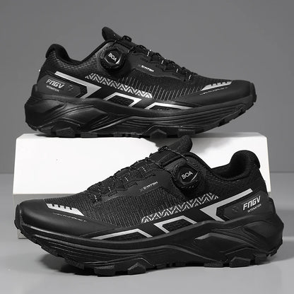 Zapatillas de running para hombre de primavera y verano, calzado de senderismo para exteriores, zapatillas de trail resistentes al desgaste con cierre BOA, transpirables, de estilo deportivo y casual