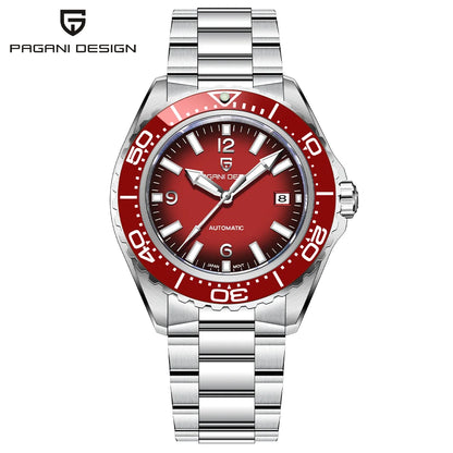 Pagani Design Top Brand New Men's Mechanical Watch Luxury Sapphire Stainless Steel 100m Waterproof Ceramic Bezel Automatic Watch