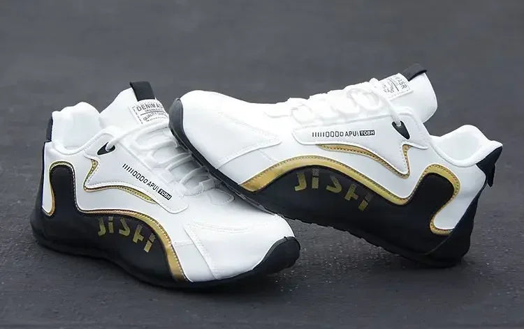 Vattentäta sneakers i PU-läder för män, lediga sportskor, lätta, andningsbara, platta och halkfria tennisskor, Zapatillas Hombre