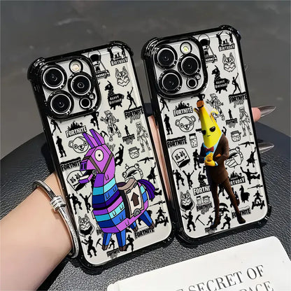 Capa de telemóvel Hot Game F-Fortnites Plating para Samsung A37 A57 A07 A36 A16 A06 A35 A55 A25 A26 A05s A15 A54 A34 A24 A14 A05 4G 5G