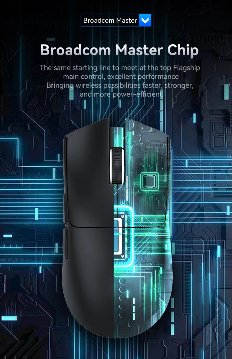 Mouse wireless Attack Shark X11&R1 Tri Mode Bluetooth con base di ricarica RGB, ergonomico e leggero, accessorio per PC gamer
