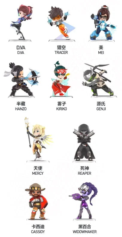 POP MART Overwatch Play of The Game Series Blind Box Mystery Box – urocze zabawki, ozdoby, figurki, dekoracje do domu, modele na biurko i lalki