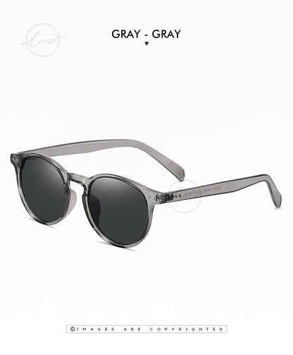 Ochelari de soare LM Retro rotunzi pentru femei și bărbați, ultralegeri, din TR90, polarizați, unisex, pentru șofat, ochelari de soare vintage, UV400, Gafas De Sol