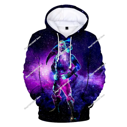 Sudadera con capucha Fortnite Anime para niños, streetwear hip-hop para hombre, ropa deportiva casual de corte holgado, moda outdoor