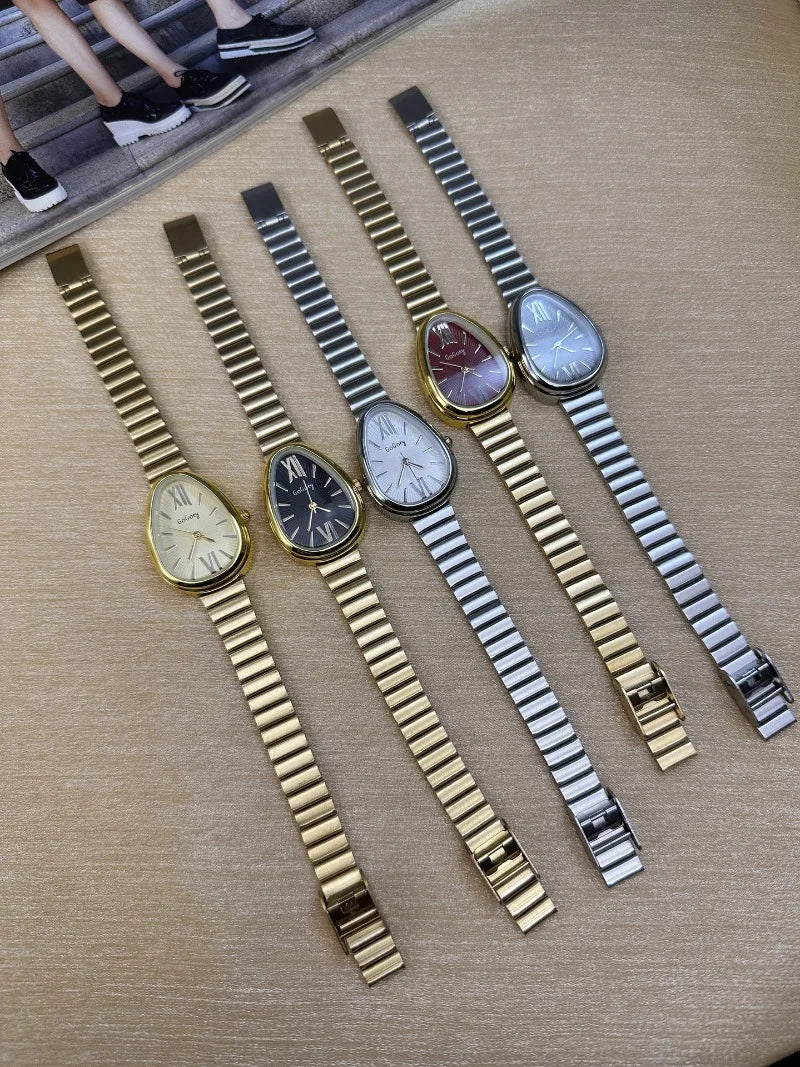 New Ladies Watches gift Snake Head Watch for Women Luxury Fashion Steel Strap Quartz Wristwatches Dropshipping Clock