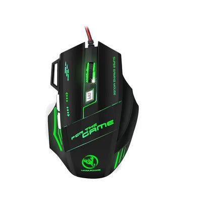 Professional Gaming Wired Mouse Seven-key Backlit Mouse 5500 DPI Fast Move Five Levels of Adjustable DPI Ergonomic Optical Mouse