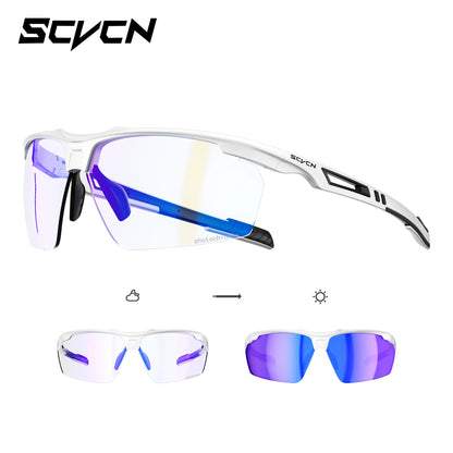 Ochelari de ciclism polarizați SCVCN, ochelari de soare pentru alergare, protecție UV, ochelari pentru ciclism sportiv, MTB, bicicletă de șosea, ochelari pentru femei, ochelari de protecție pentru ciclism