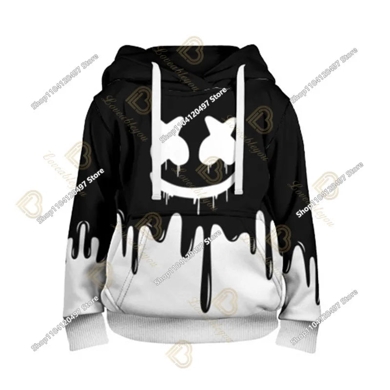 Sweatshirt med Fortnite-tryck för barn 2-14Y, huvtröja för pojkar och flickor, Harajuku-modejacka, barnkläder för spel och cosplaykostym