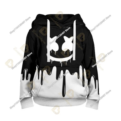 Sweatshirt med Fortnite-tryck för barn 2-14Y, huvtröja för pojkar och flickor, Harajuku-modejacka, barnkläder för spel och cosplaykostym