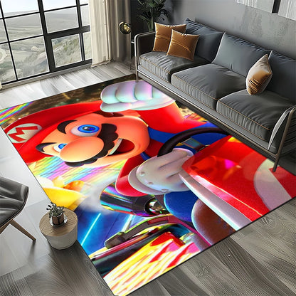 Covor cu motiv retro Mario, covor pentru sufragerie, dormitor, canapea, preș de intrare, decor, covoraș de joacă pentru copii
