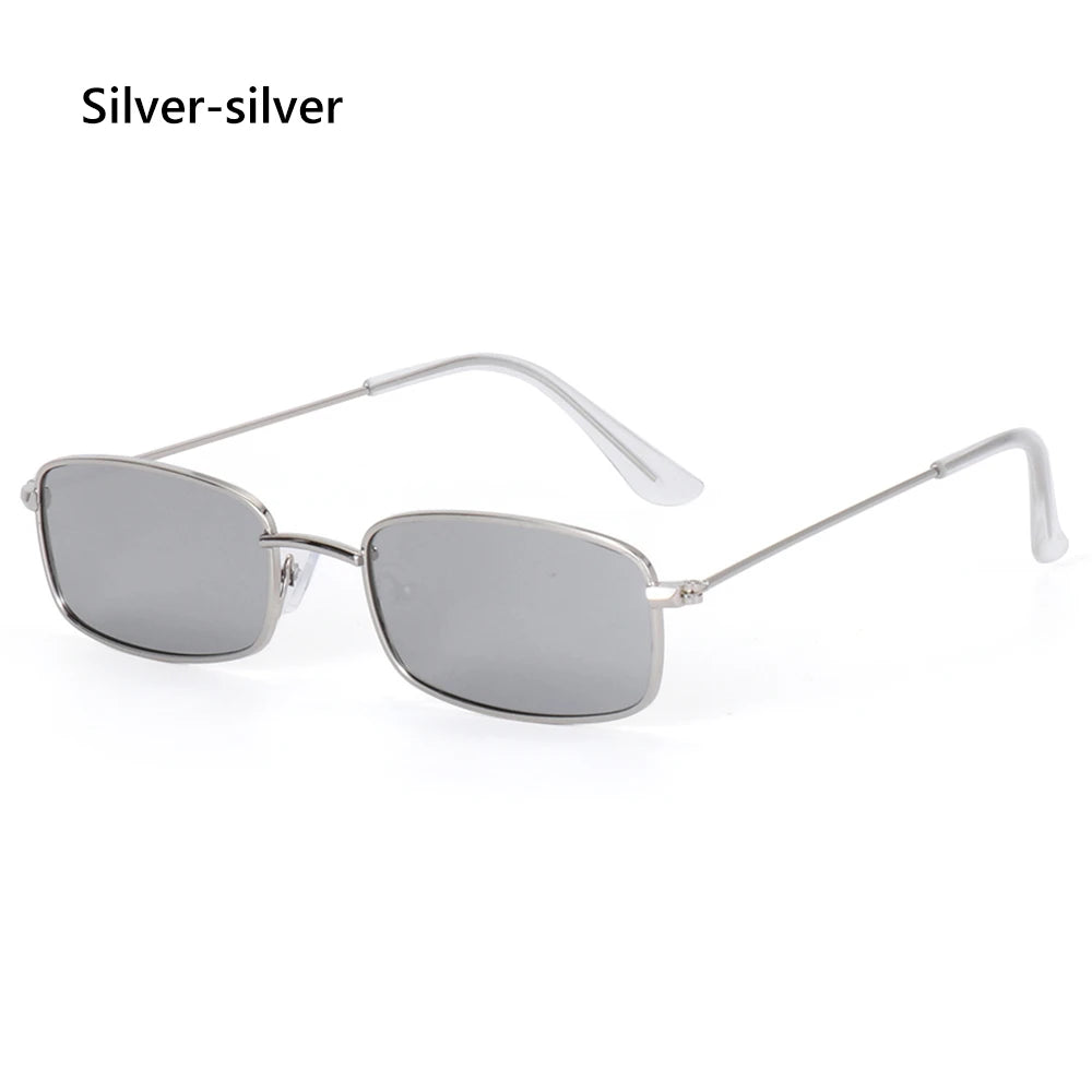 Fashion Small Rectangle Sunglasses Men Women Vintage Square Driving Sun Glasses Luxury Brand Metal Frame Eyewear