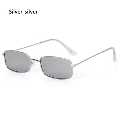 Fashion Small Rectangle Sunglasses Men Women Vintage Square Driving Sun Glasses Luxury Brand Metal Frame Eyewear
